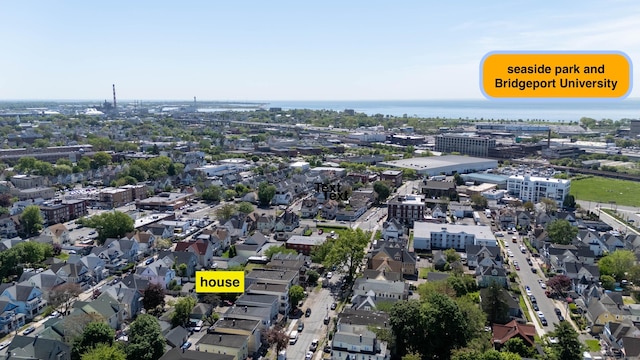 drone / aerial view of a large body of water