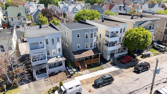 aerial view of residential area