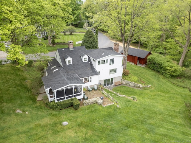 61 Nod Hill Rd, Wilton, CT 06897 - aerial view of property and surrounding area featuring a heavily wooded area