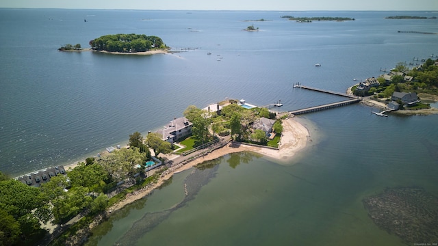 bird's eye view of a nearby body of water