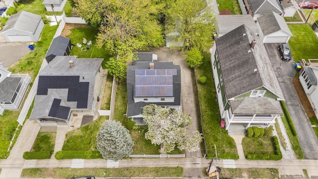 aerial view of residential area