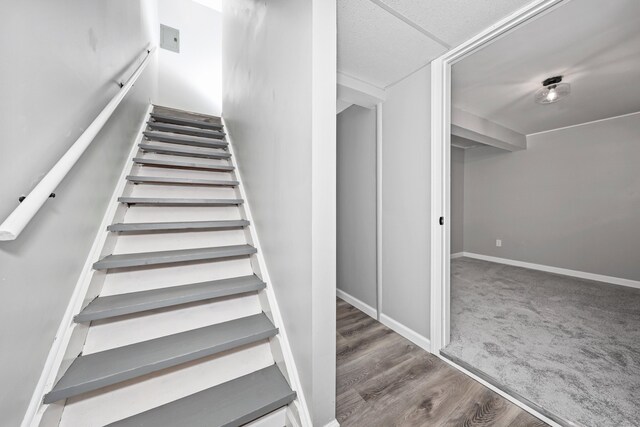 1400 Meriden Rd Apt 1-2, Waterbury, CT 06705 - staircase featuring wood finished floors and baseboards