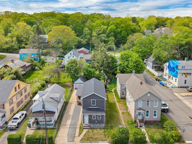 aerial perspective of suburban area