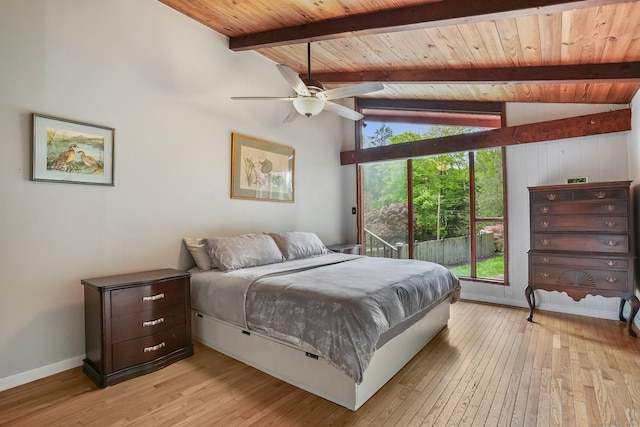 6 Knorr Rd, Oxford, CT 06478 - bedroom featuring light wood-style flooring, wood ceiling, and baseboards
