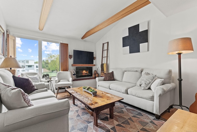18 Hamre Ln Unit B, Branford, CT 06405 - living room with a glass covered fireplace and wood finished floors