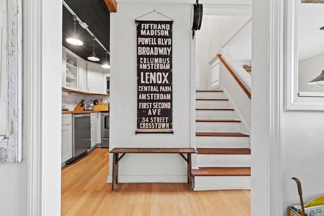 18 Hamre Ln Unit B, Branford, CT 06405 - stairway with wood finished floors