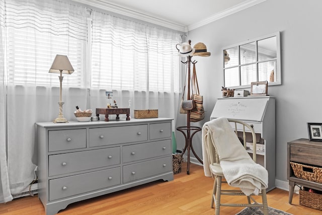 18 Hamre Ln Unit B, Branford, CT 06405 - sitting room featuring ornamental molding, light wood-style floors, and plenty of natural light