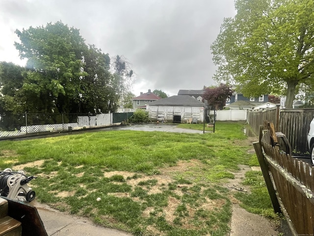 view of yard featuring a patio and a gazebo