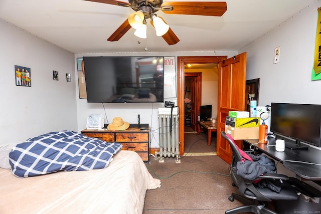 26 Perry St, New London, CT 06320 - bedroom with a desk, carpet, and ceiling fan