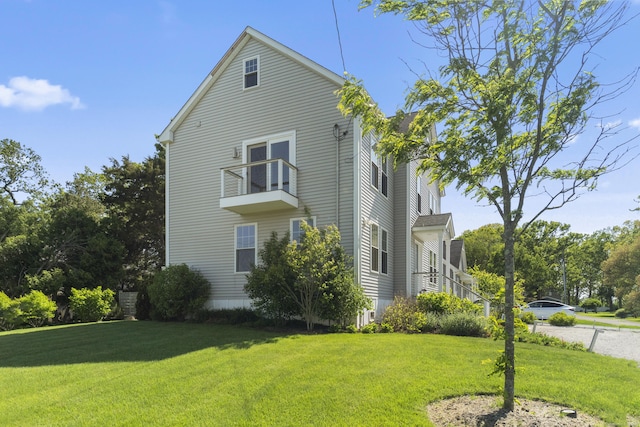 3 Arrowhead Rd, Madison, CT 06443 - view of home's exterior featuring a yard and a balcony