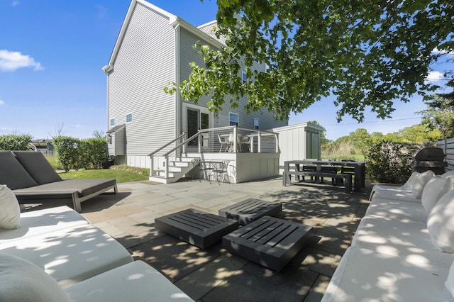 3 Arrowhead Rd, Madison, CT 06443 - view of patio with an outdoor living space and outdoor dining area