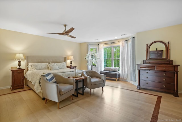 18 Beaver Dam Rd, Newtown, CT 06470 - bedroom featuring light wood finished floors, ceiling fan, baseboards, and recessed lighting