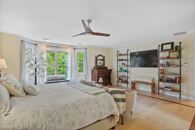 18 Beaver Dam Rd, Newtown, CT 06470 - bedroom with light wood finished floors, ceiling fan, and recessed lighting