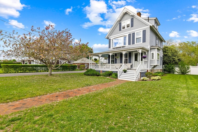 178 Shore Ave, Groton, CT 06340 - view of front of property featuring covered porch and a chimney