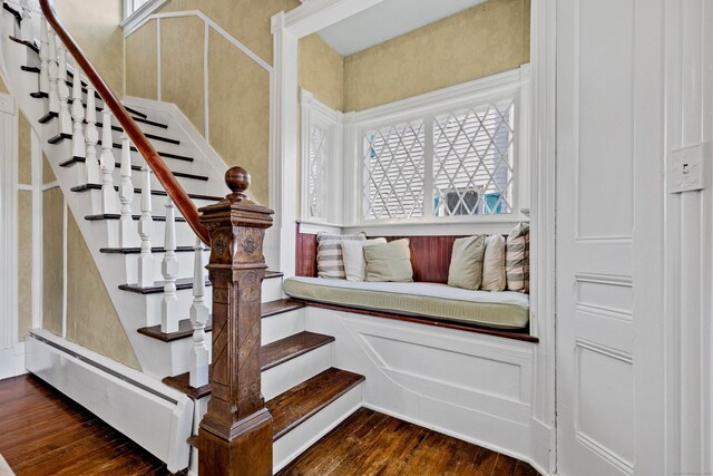 178 Shore Ave, Groton, CT 06340 - stairs featuring wood finished floors and plenty of natural light