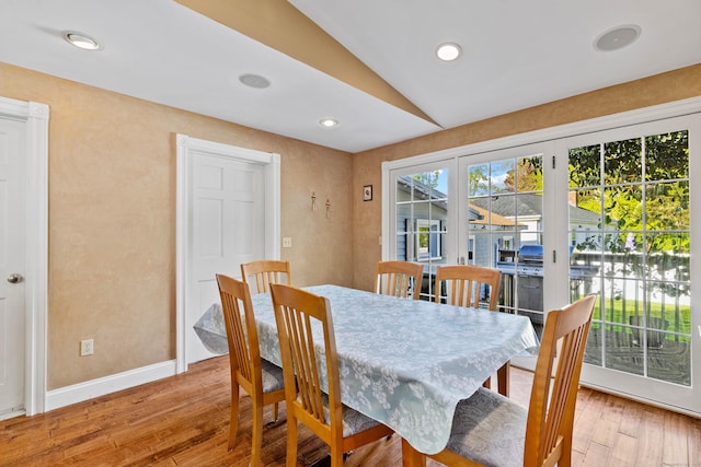 178 Shore Ave, Groton, CT 06340 - dining space featuring vaulted ceiling and light wood finished floors