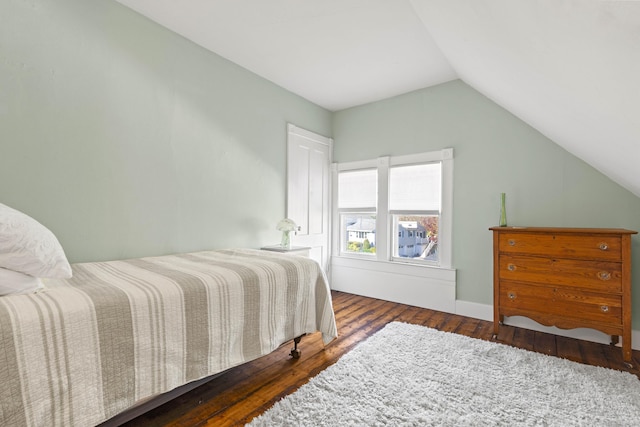 178 Shore Ave, Groton, CT 06340 - bedroom featuring lofted ceiling and wood-type flooring