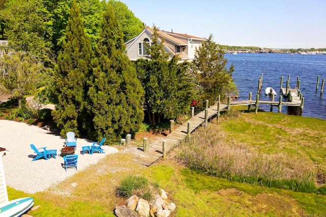 5 Quarry Rd, Stonington, CT 06355 - dock area featuring a water view