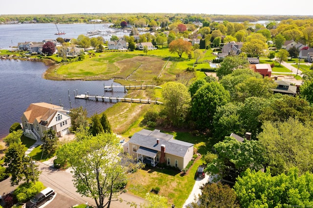 5 Quarry Rd, Stonington, CT 06355 - aerial perspective of suburban area featuring a large body of water