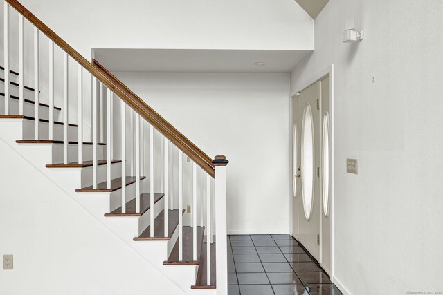 233 N Society Rd, Canterbury, CT 06331 - stairs with tile patterned floors