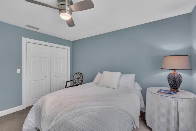16 Cider Mill Rd, Burlington, CT 06013 - bedroom featuring carpet floors, a closet, and a ceiling fan
