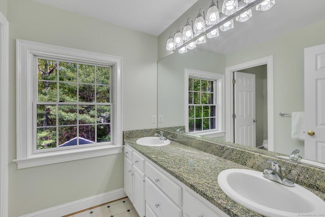 16 Cider Mill Rd, Burlington, CT 06013 - bathroom with double vanity and tile patterned flooring