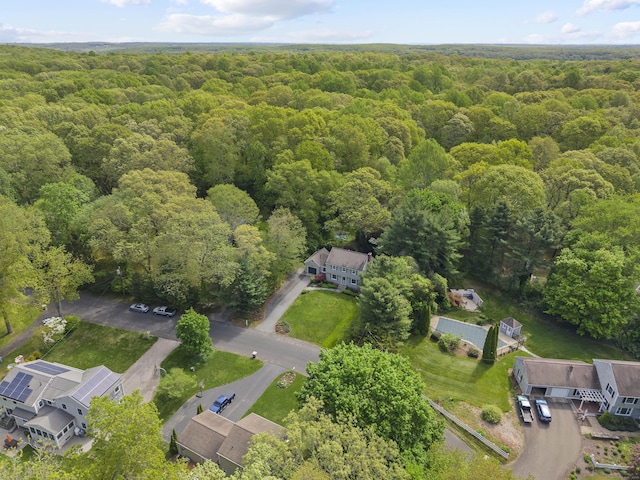 5 Willow Ln, East Lyme, CT 06333 - aerial view of property and surrounding area with a forest