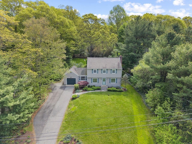 5 Willow Ln, East Lyme, CT 06333 - view of subject property with a heavily wooded area