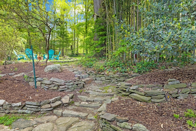5 Willow Ln, East Lyme, CT 06333 - view of yard with an outdoor fire pit