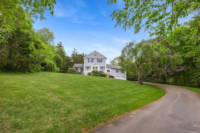 98 Hemlock Valley Rd, East Haddam, CT 06423 - view of front facade with a front yard and asphalt driveway