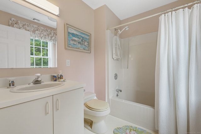 98 Hemlock Valley Rd, East Haddam, CT 06423 - bathroom with toilet, vanity, and shower / tub combo