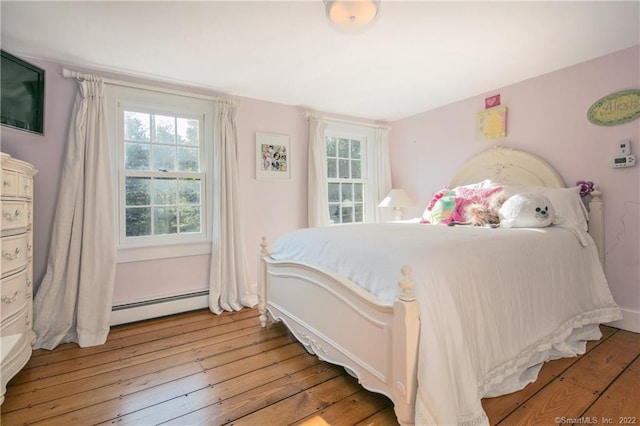521 State St, Guilford, CT 06437 - bedroom with baseboard heating and wood-type flooring