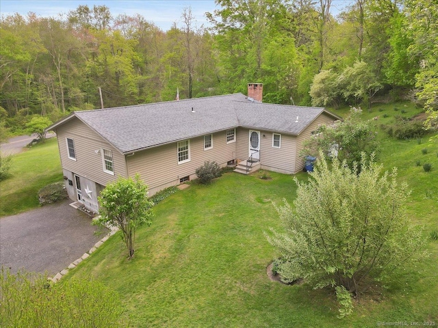 20 Thayer Road Ext, Haddam, CT 06441 - view from above of property featuring a forest