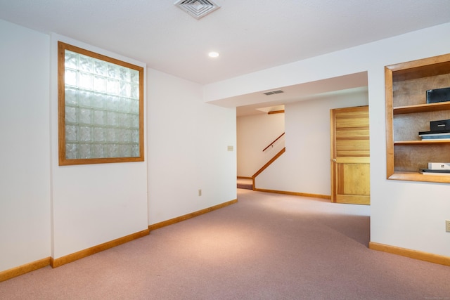 592 Mountain Rd Unit A, West Hartford, CT 06117 - basement with carpet flooring, baseboards, and recessed lighting