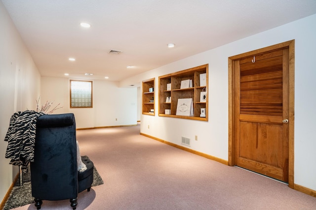 592 Mountain Rd Unit A, West Hartford, CT 06117 - sitting room featuring baseboards, carpet floors, and recessed lighting