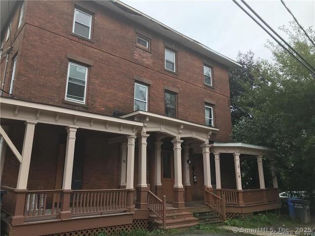 15 Townley St, Hartford, CT 06105 - rear view of house featuring a porch and brick siding