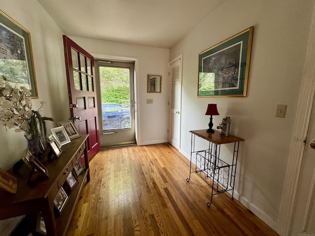 492 Providence New London Tpke, North Stonington, CT 06359 - entryway featuring light wood finished floors and baseboards
