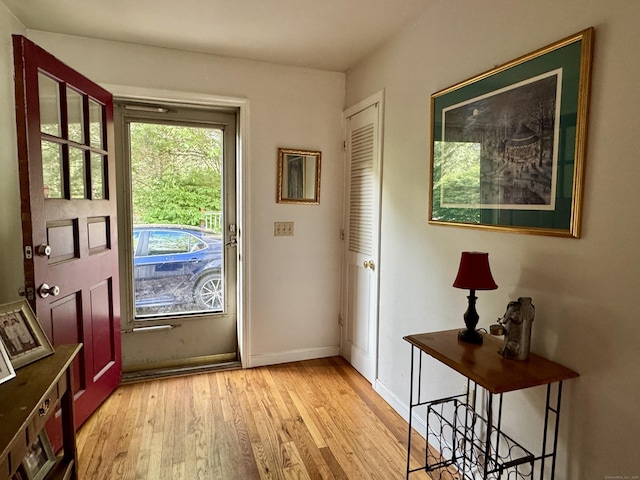 492 Providence New London Tpke, North Stonington, CT 06359 - foyer with light wood-style flooring and baseboards