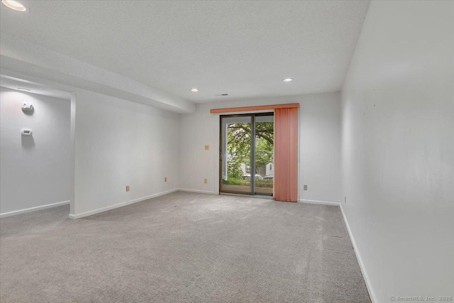 547 Pilgrim Hbr Unit 547, Wallingford, CT 06492 - carpeted spare room featuring baseboards, recessed lighting, and a textured ceiling