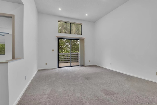 547 Pilgrim Hbr Unit 547, Wallingford, CT 06492 - empty room featuring carpet flooring, baseboards, and recessed lighting