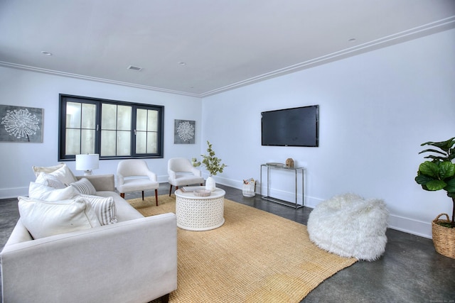 158 Compo Rd N, Westport, CT 06880 - living room with baseboards and crown molding