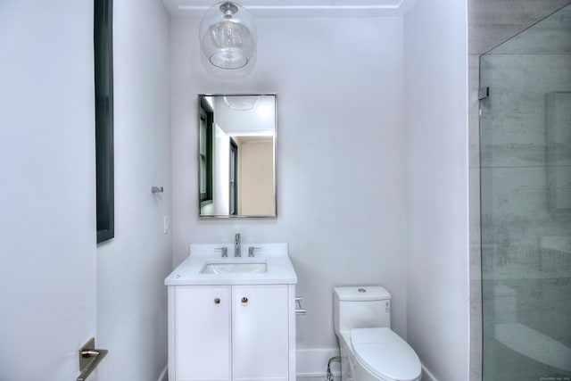 158 Compo Rd N, Westport, CT 06880 - bathroom with toilet, vanity, and a stall shower