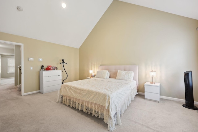 20 Goodwin Cir Unit 20, Hartford, CT 06105 - bedroom featuring light colored carpet, baseboards, and vaulted ceiling