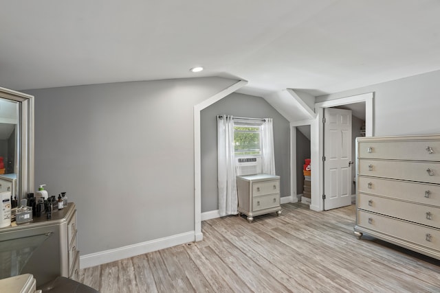 24 High St, West Haven, CT 06516 - bedroom featuring light wood-style floors, baseboards, and lofted ceiling