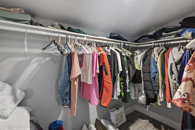 24 High St, West Haven, CT 06516 - spacious closet featuring wood finished floors and lofted ceiling