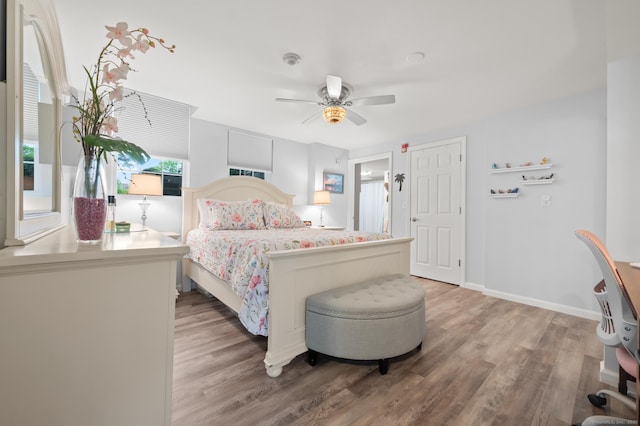 8 Pasco Dr Unit E, East Windsor, CT 06088 - bedroom featuring wood finished floors, ceiling fan, and baseboards