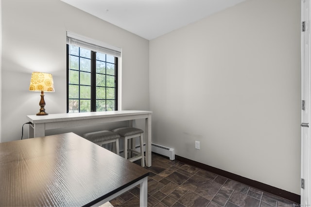 442 Swanson Cres Unit 442, Milford, CT 06461 - office space with baseboards, baseboard heating, and dark stone finish floors
