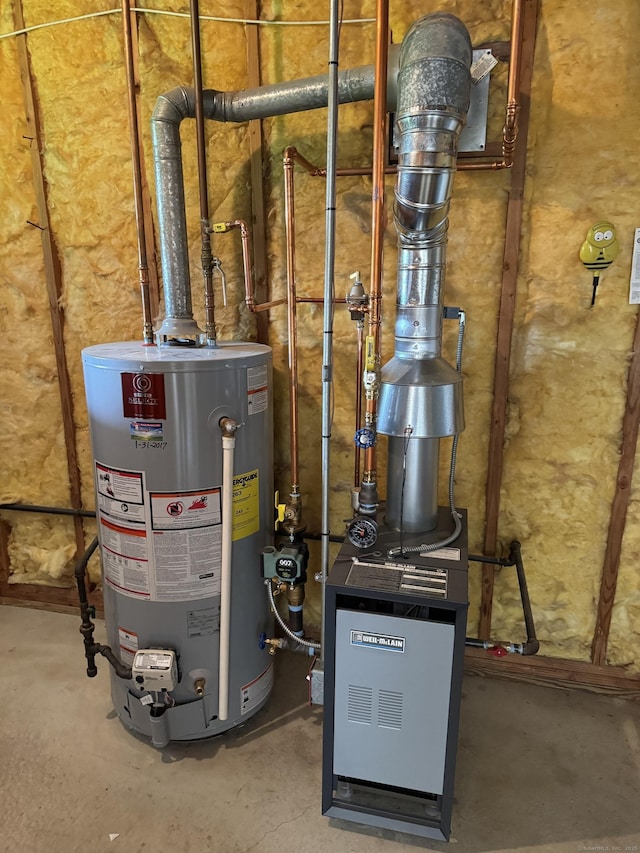 26 John George Dr, Meriden, CT 06450 - utility room featuring water heater