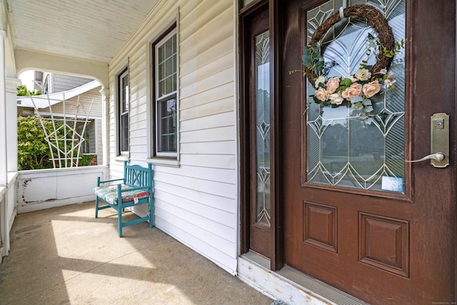 61 Williams St, Norwich, CT 06360 - view of exterior entry with a porch