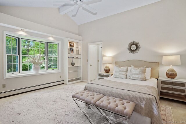 8 Bailey St, Trumbull, CT 06611 - bedroom with a baseboard heating unit and ceiling fan